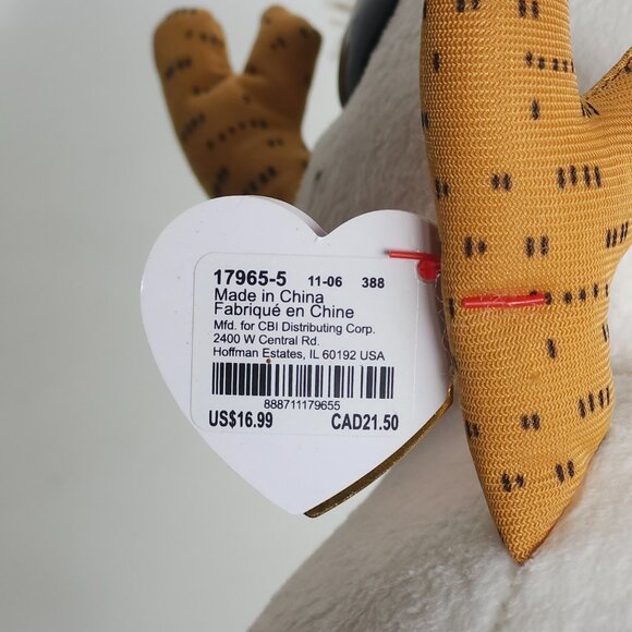 RARE Vintage Ty Beanie Boo 'Buttons' the Snowman Medium 9 inch - Picture 9 of 9